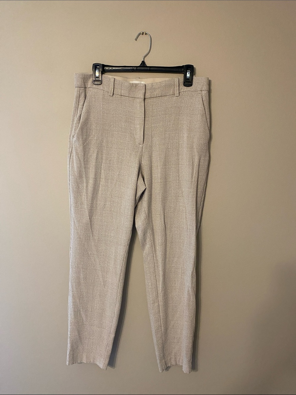 H&M Neutral Beige Textured Dress Pants Size 12
